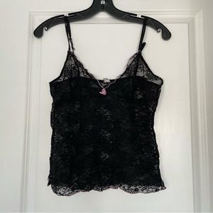 Y2k Black lace lingerie Cami